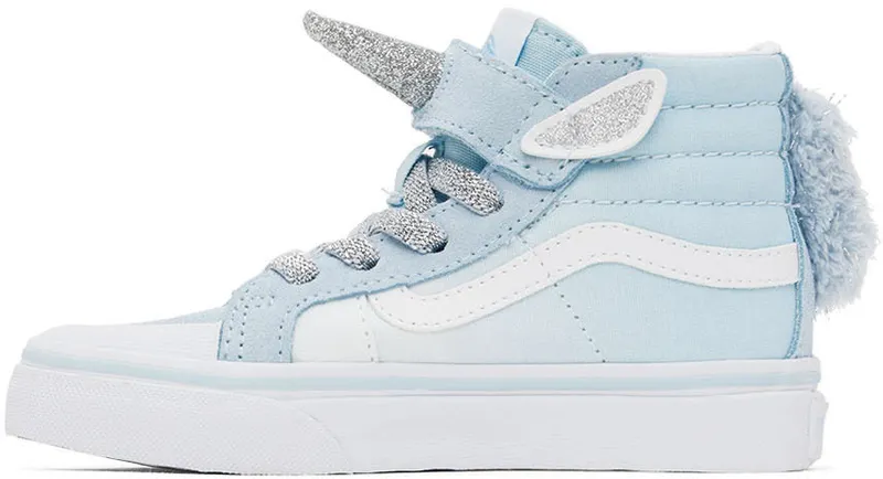 Vans Kids Blue Unicorn Sk8-Hi Reissue 138 V Little Kids Sneakers (VN0A4U1WASF1)