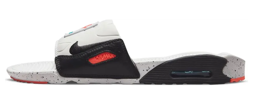 Nike Air Max 90 Slide White Turf Orange Speckled (BQ4635-102)