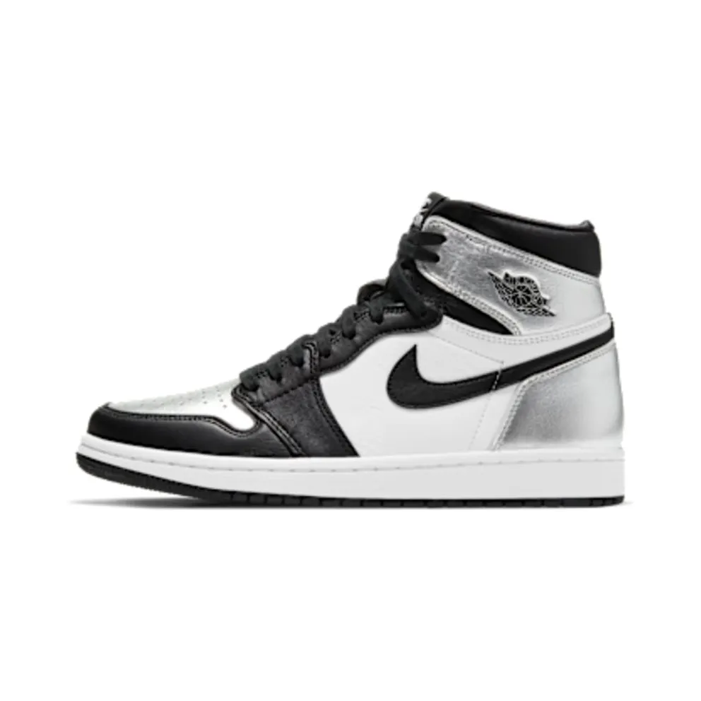 Jordan 1 Retro High Silver Toe (W) Black/Metallic Silver-White-Black (CD0461-001)