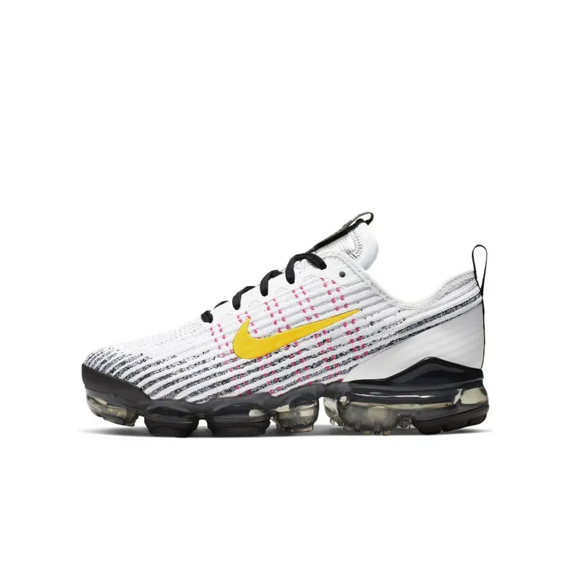 Nike Air VaporMax Flyknit 3 White Dynamic Yellow (GS) White/Hyper Turquoise/Pink Blast (BQ5238-102)