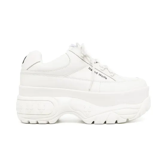 Naked Wolfe Sporty met plateauzool “White” (SPORTYWHITE)