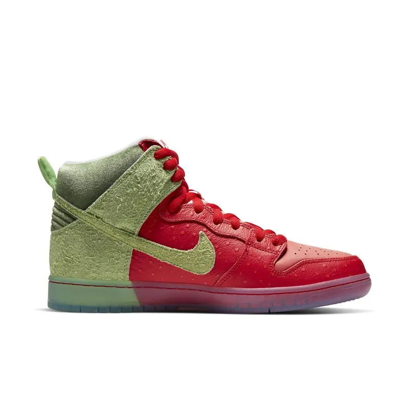 Nike SB Dunk High Strawberry Cough University Red/Spinach Green-Magic Ember (CW7093-600)