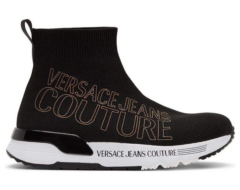 Versace Jeans Couture Black Dynamic Logo Sneakers (E71VA3SA1EZS016)