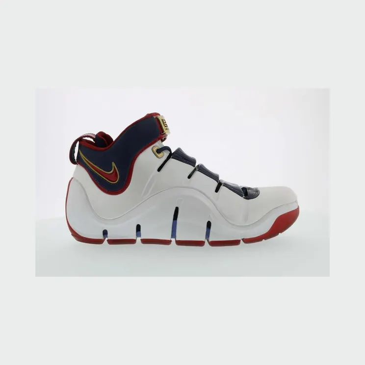 Nike Zoom LeBron 4 ‘Playoff’ White/Varsity Crimson-Midnight Navy-Metallic (314647-161)