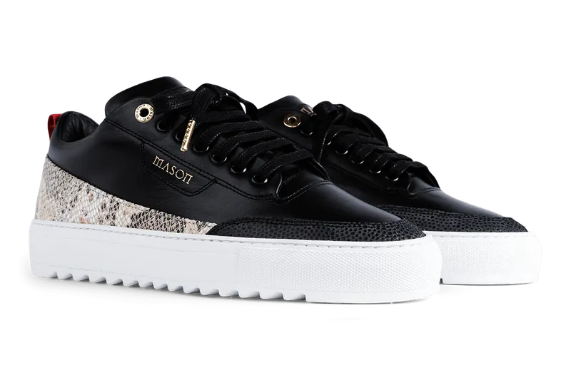 Mason Garments Torino Leather/Python Black (SS20-12A)