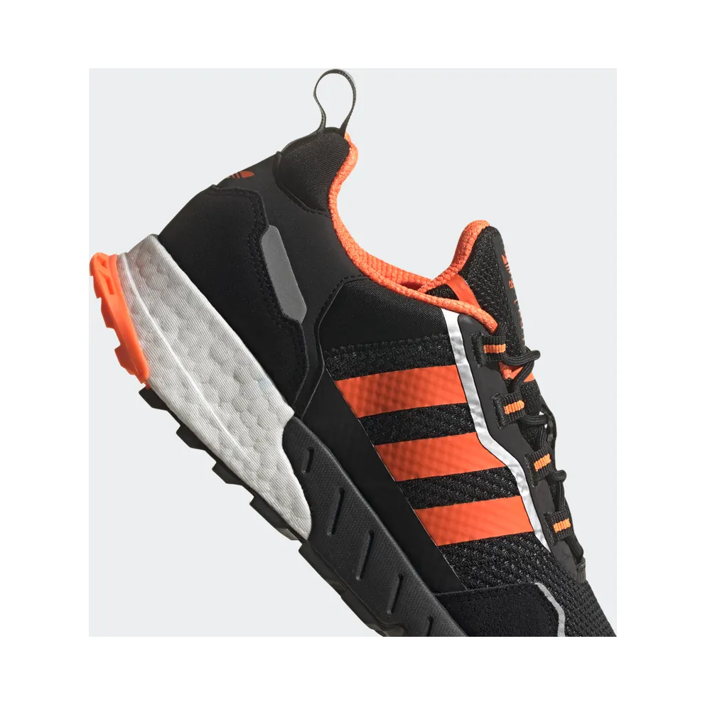Adidas ZX 1K Boost Core Black / Solar Orange / Silver Metallic (H00428)