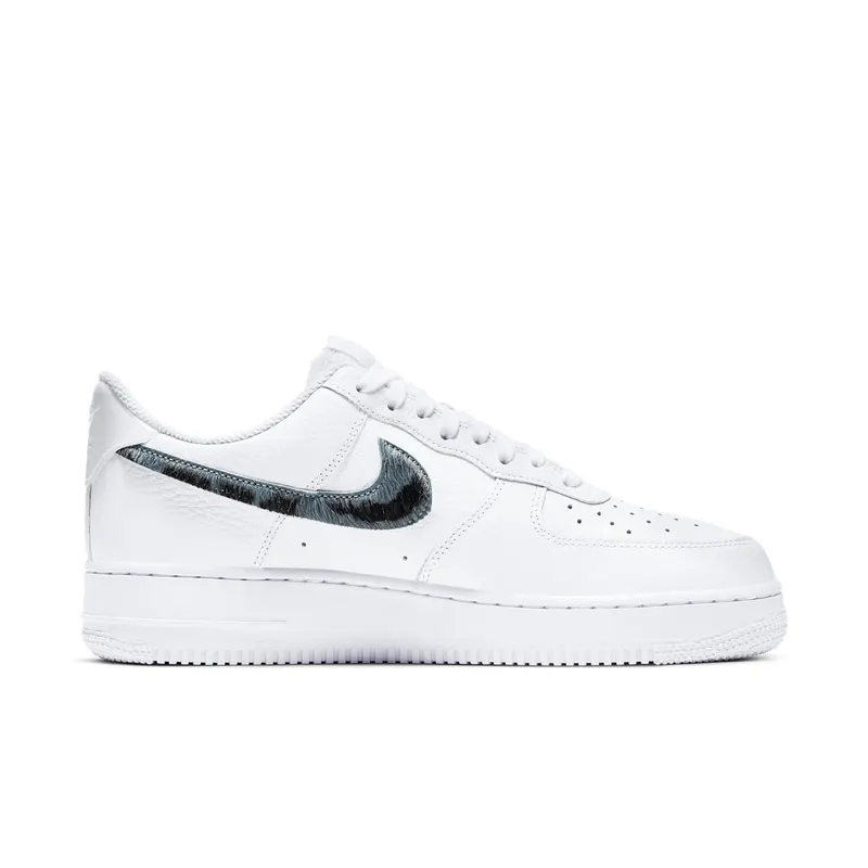 Nike Air Force 1 Low Pony Hair Snakeskin Midnight Turquoise (2020) (CW7567-100)