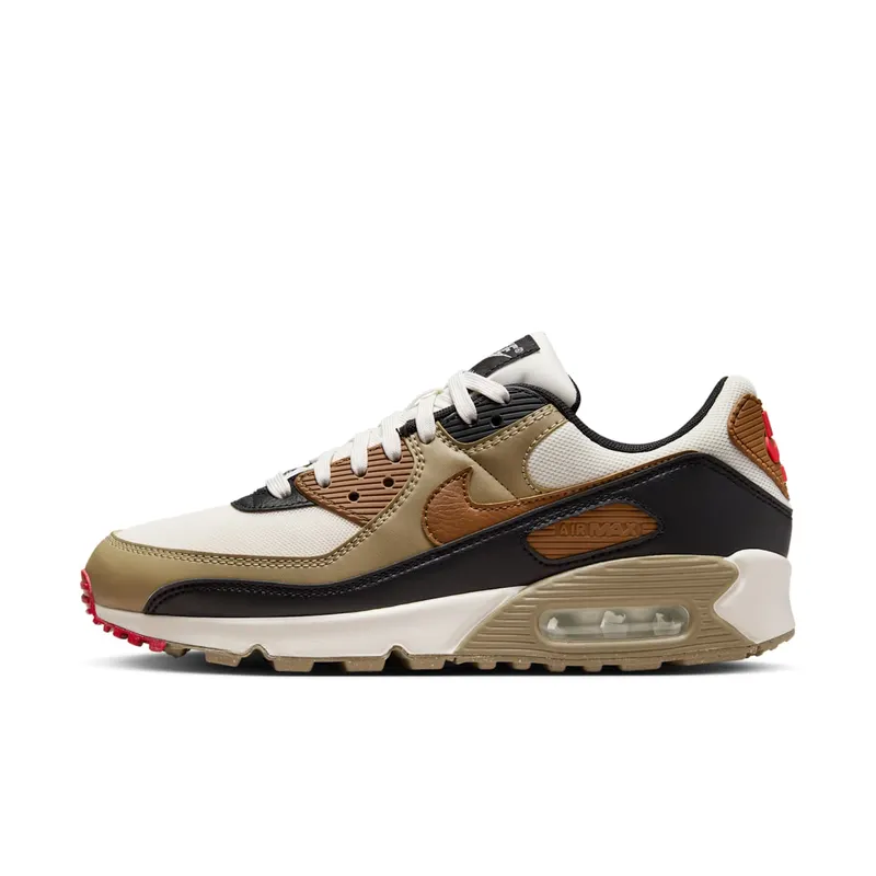 Nike Air Max 90 Phantom Black Fire Red Light British Tan (DH8010-005)