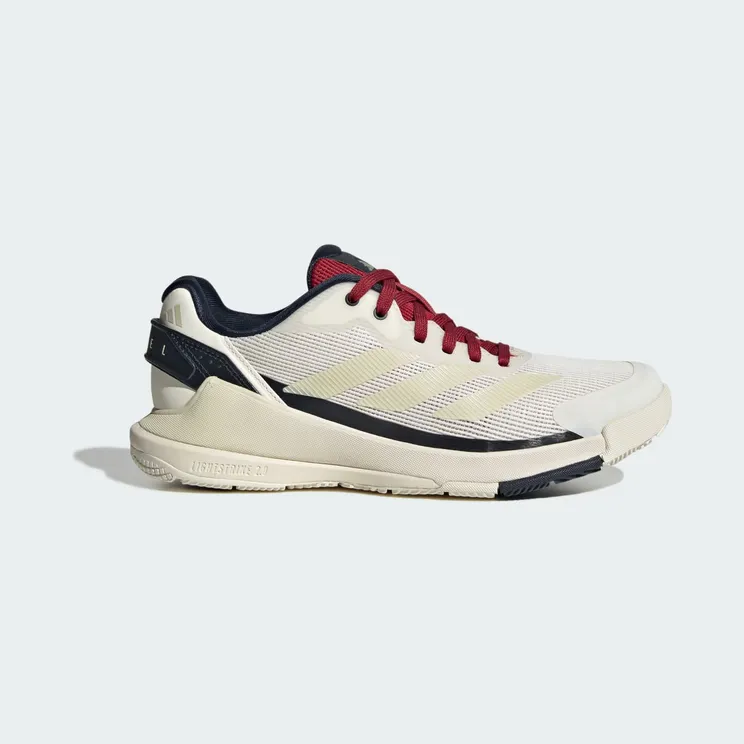 adidas Crazyquick Lightstrike Padel “Chalk White / Ice Gold Met. / Team Victory Red” (KJ3653)