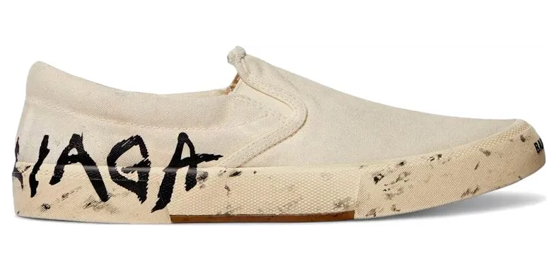 Balenciaga Paris Low Top Graffiti Destroyed White Black (710297 W3RR5 9010)