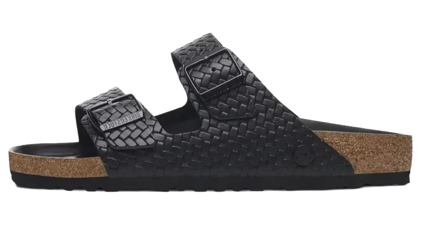 Birkenstock Arizona Leather “Woven Embossed Black” (1029133)