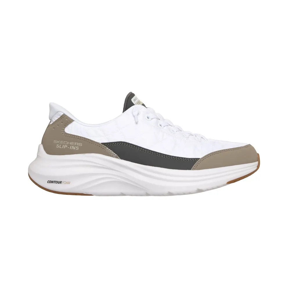 Skechers Slip-ins: Contour Foam – Cozy Fit Sneaker Weiß/Taupe