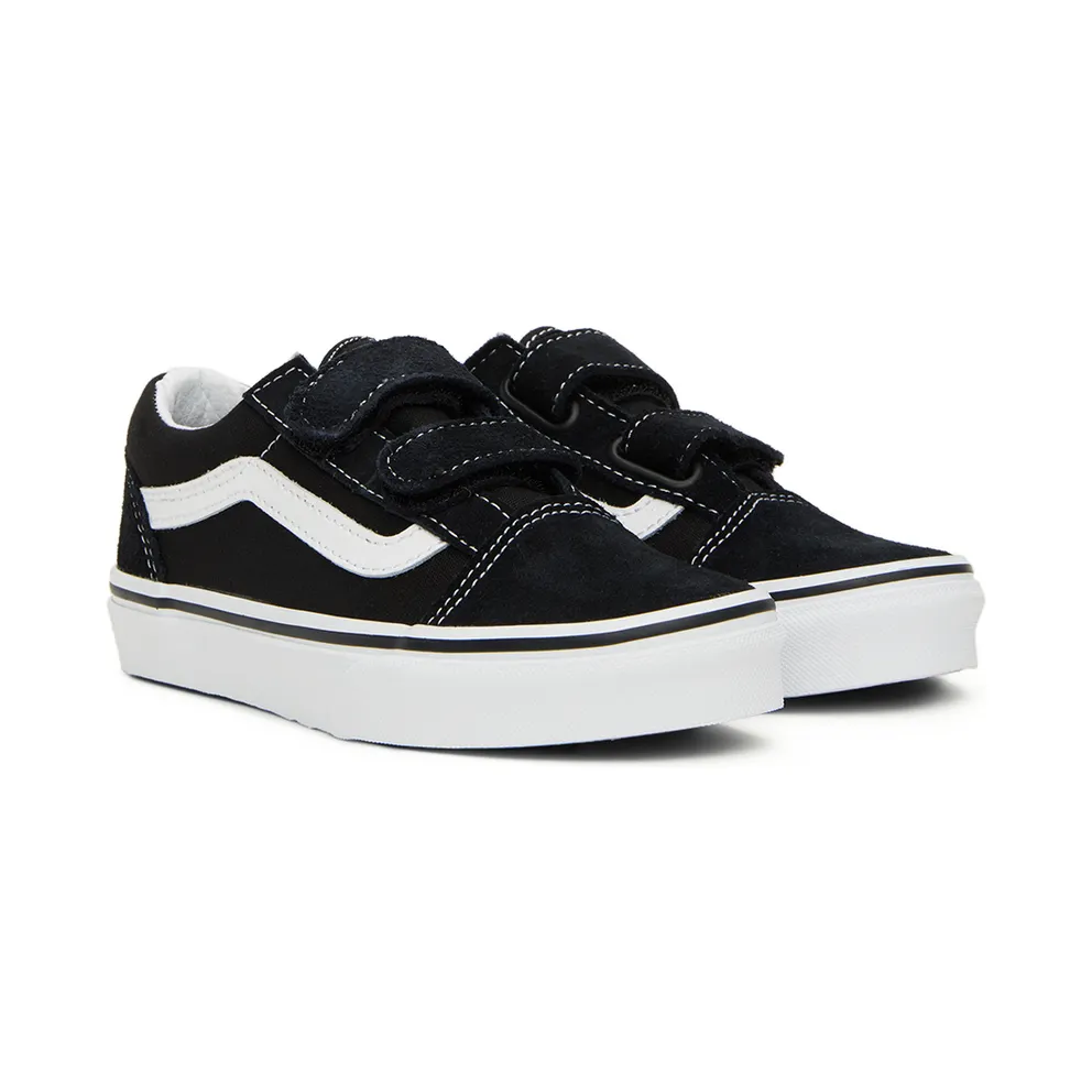Vans Kids Black Old Skool V Little Kids (VN000VHE6BT1)