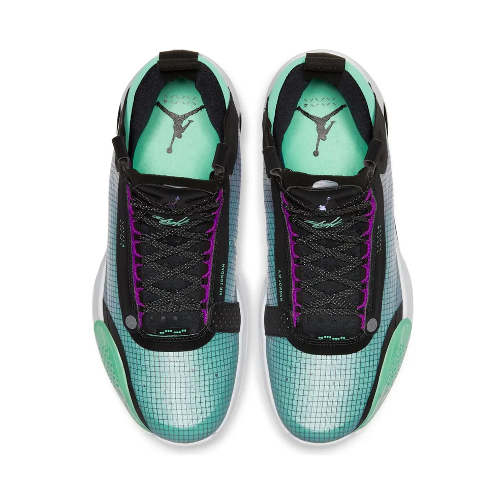 Jordan XXXIV Blue Void Blue Void/Green Glow-Black-Metallic Silver (AR3240-400)