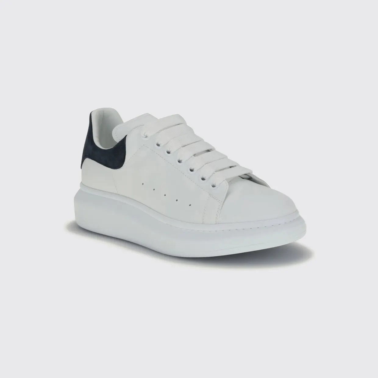 Mcqueen Oversize Calf Leather Sneakers with a Chunky Sole White (553680WIAI39054)
