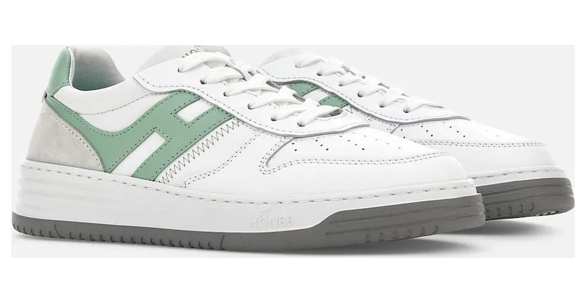 Sneakers Hogan H630 Green White Grey (HXM6300EU50ODZ0XPX)