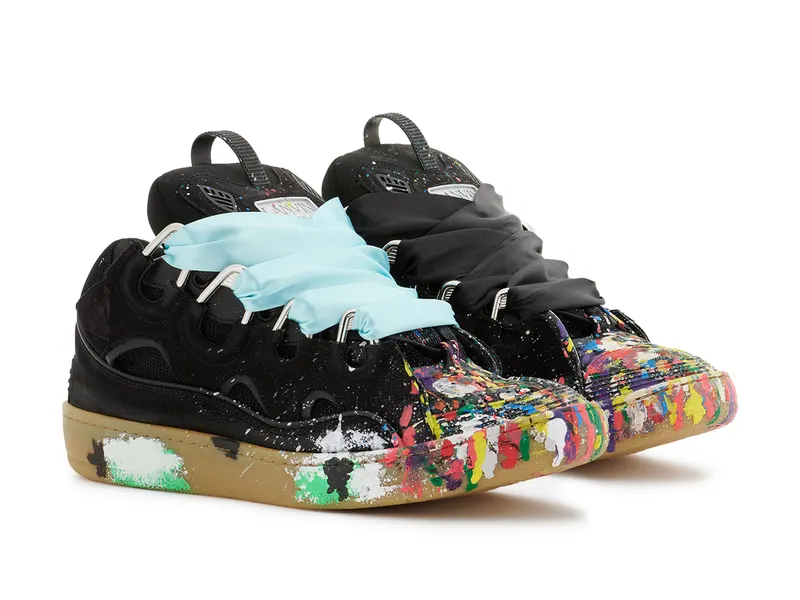 Lanvin Leather Curb Gallery Dept. Black Multi (FM-SKRK11-DRGD-P2210S1)