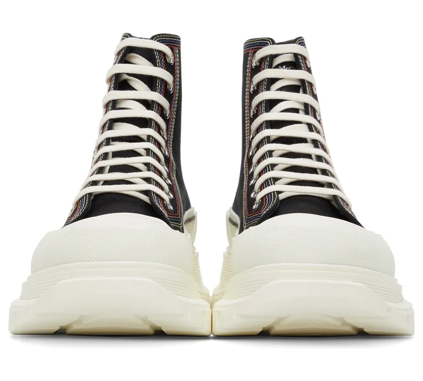 Alexander McQueen Black Tread Slick High Sneakers (662681W4MV4) (2)
