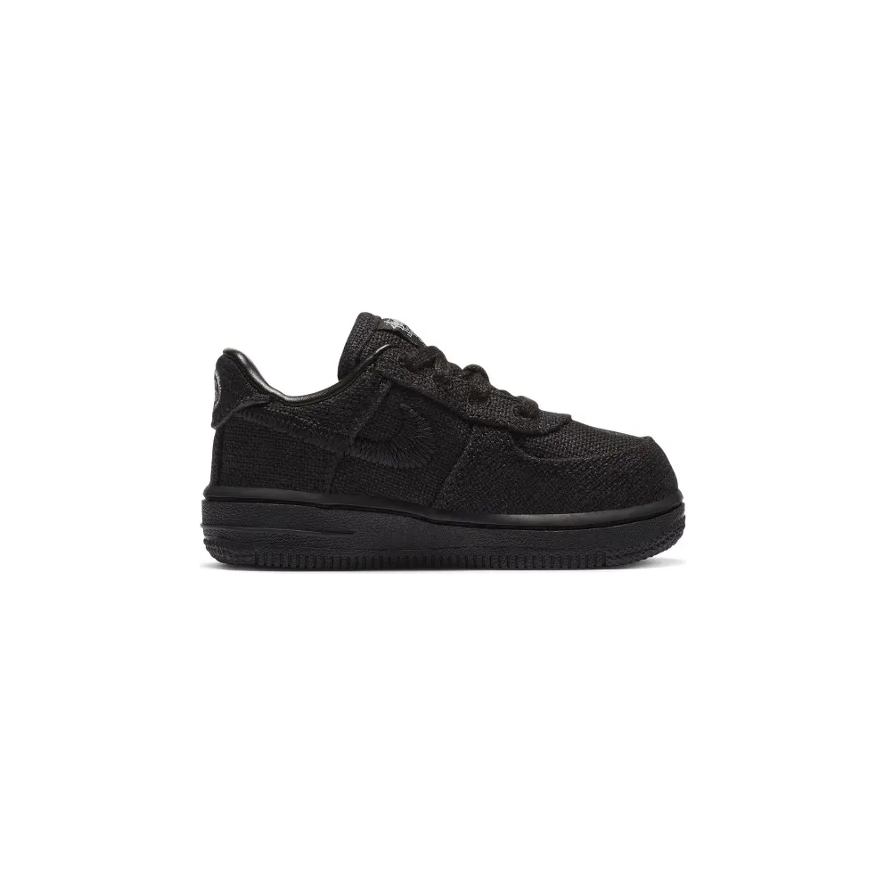 Nike x Stussy Air Force 1 Low Black (TD) (2020) (DC8306-001)