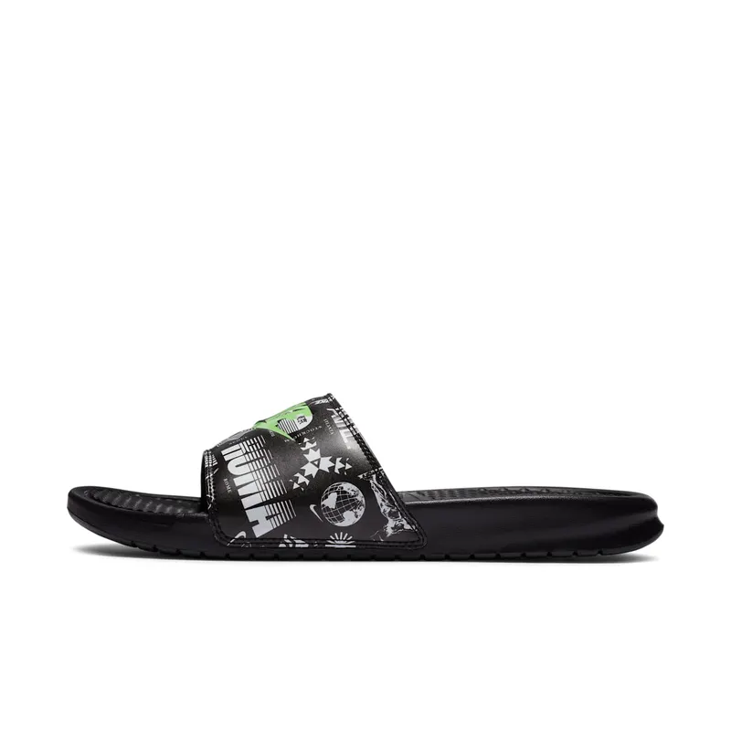 Nike Benassi Jdi Slide “Black / White / Green Strike” (631261-042)