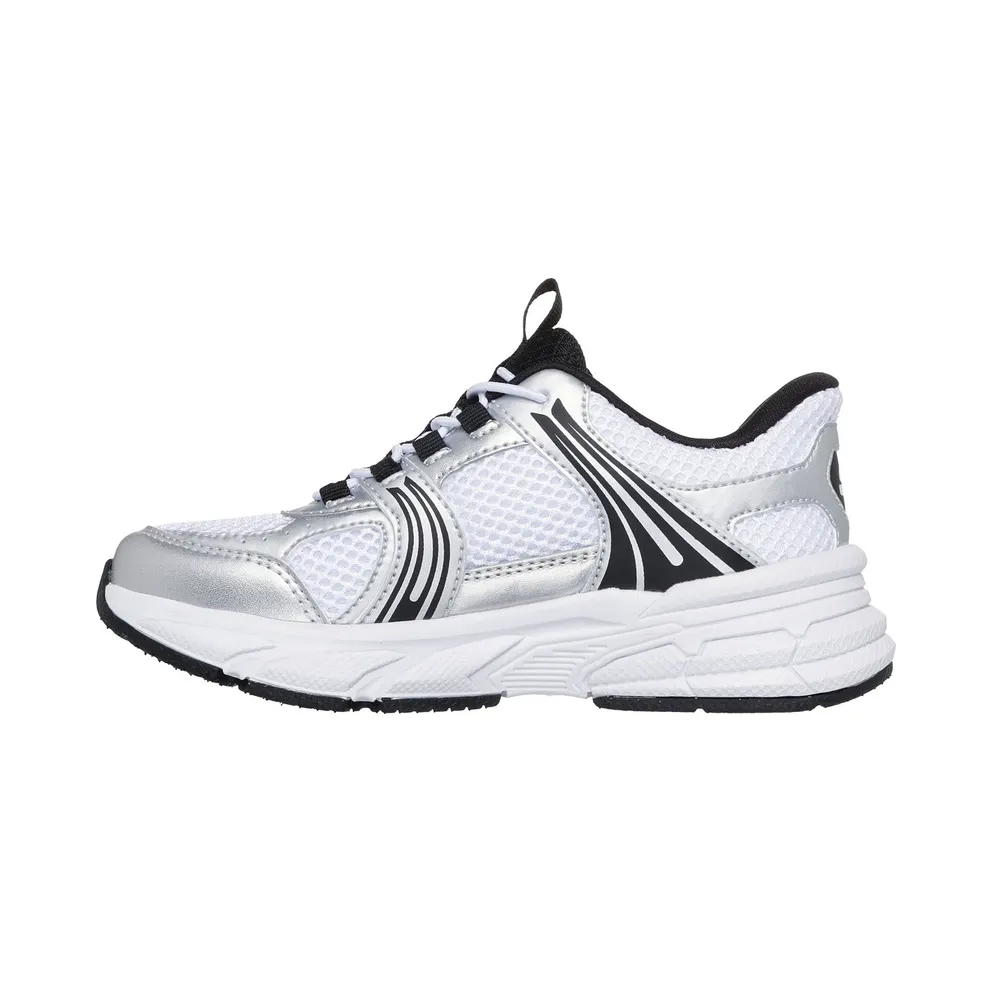 Skechers Slip-ins: Retro-Graph – Classic Kicks Sneaker Wht/Black/Silver