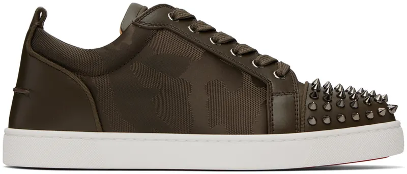 Christian Louboutin Khaki Louis Junior Spikes (3220820)