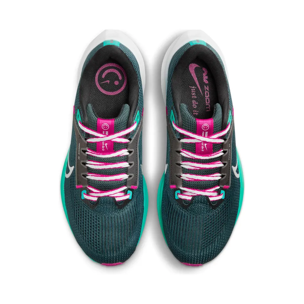 Nike Air Zoom Pegasus 40 “Deep Jungle / Black / White / Metallic Silver” (DV3854-301)