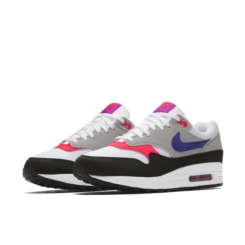 Nike Air Max 1 Raptors (W) White/Court Purple-Wolf Grey-Pink Flash (319986-114)