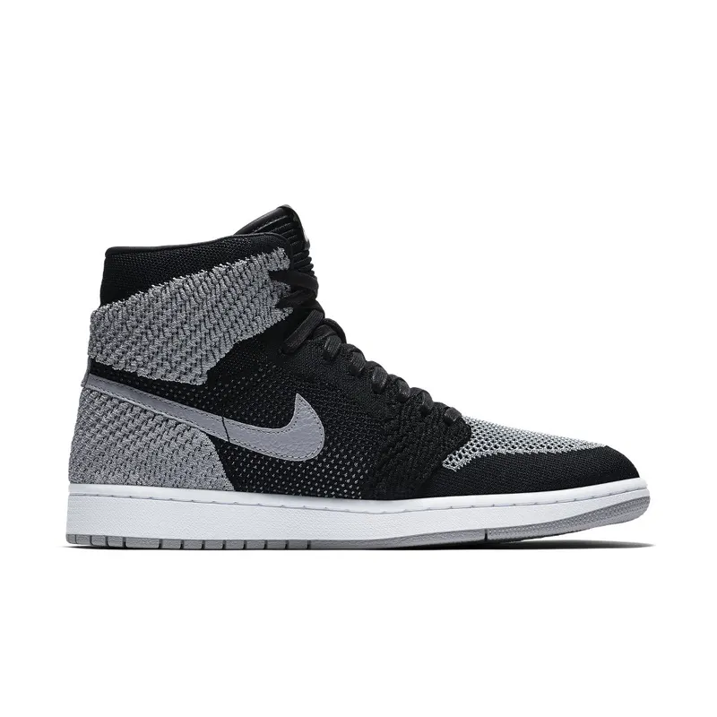 Jordan 1 Retro High Flyknit Shadow Black/Wolf Grey-White (919704-003)