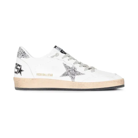 Golden Goose Ball Star met glitter-ster “White” (GWF00117F003773)