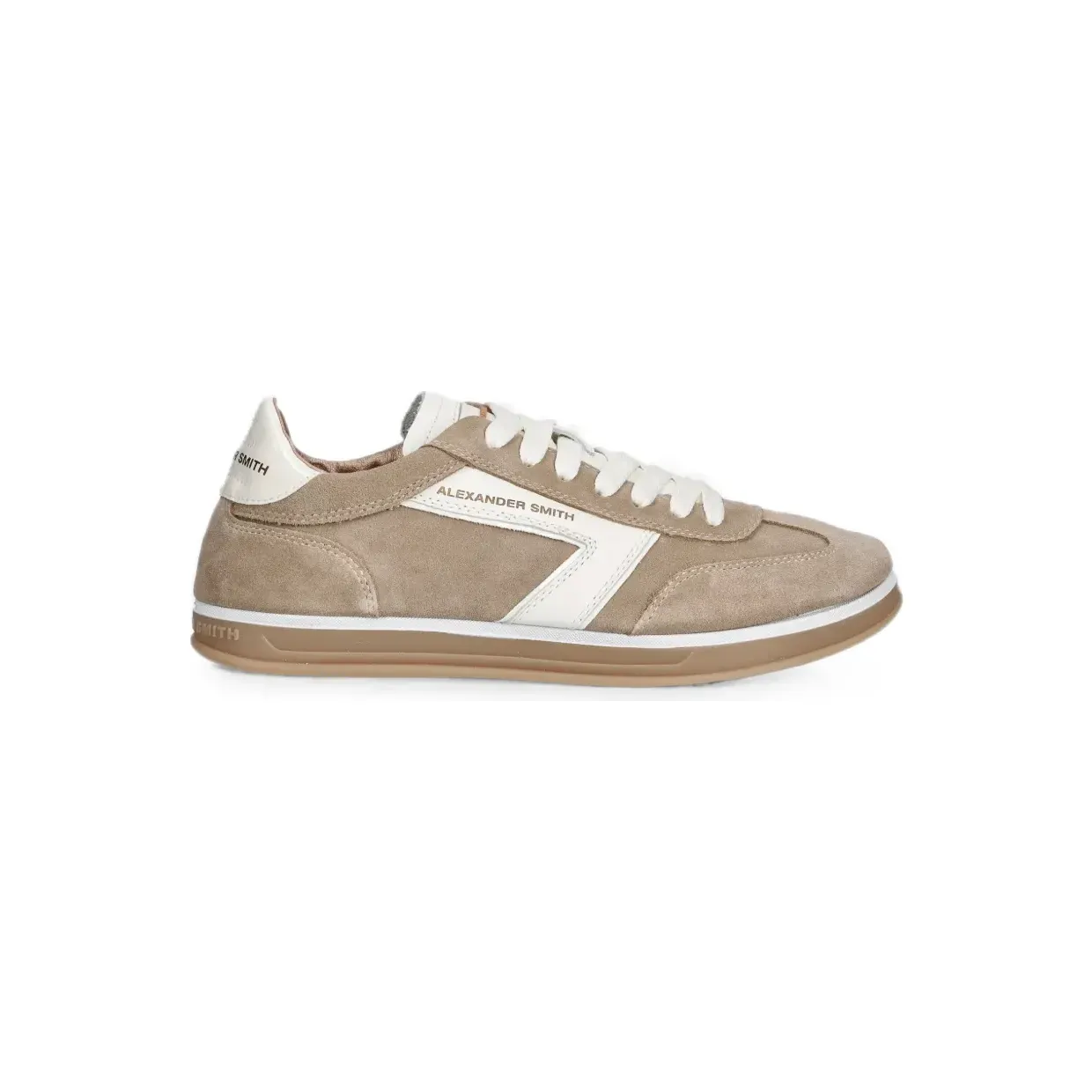 Alexander Smith Thames logo-print panelled sneakers – Beige (ASBDTMW3393)