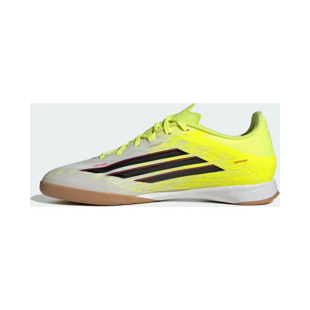 adidas F50 League Indoor Football “Team Solar Yellow 2 / Core Black / Lucid Red” (JR8971)