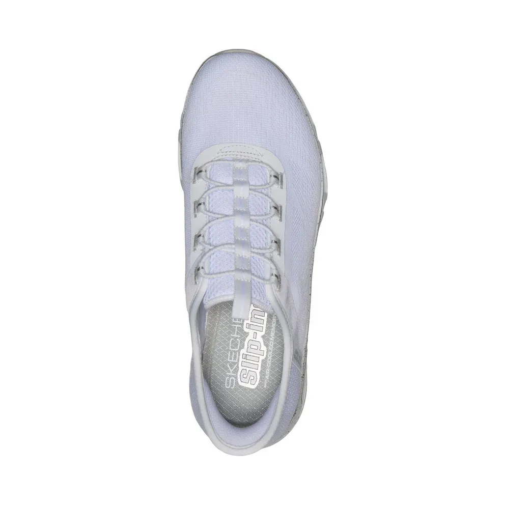 Skechers Slip-ins: Glide-Step Gratify – Pace Sneaker White/Silver