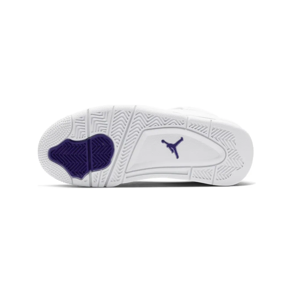 Jordan 4 Retro Metallic Purple (GS) White/Court Purple-Metallic Silver (408452-115)