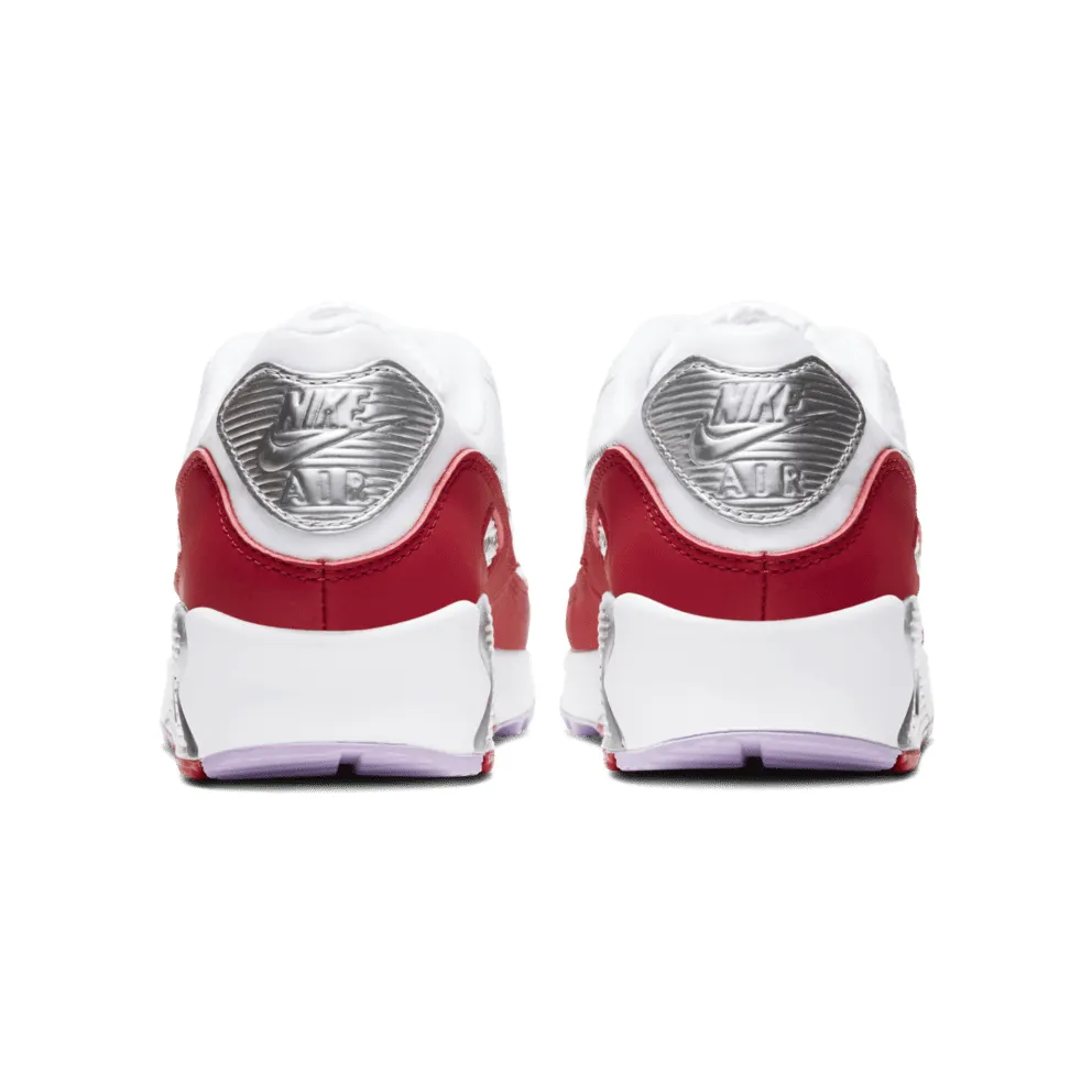 Nike Air Max 90 Recraft Chinese New Year 2020 (W) White/Team Red-Metallic Silver (CU3004-176)
