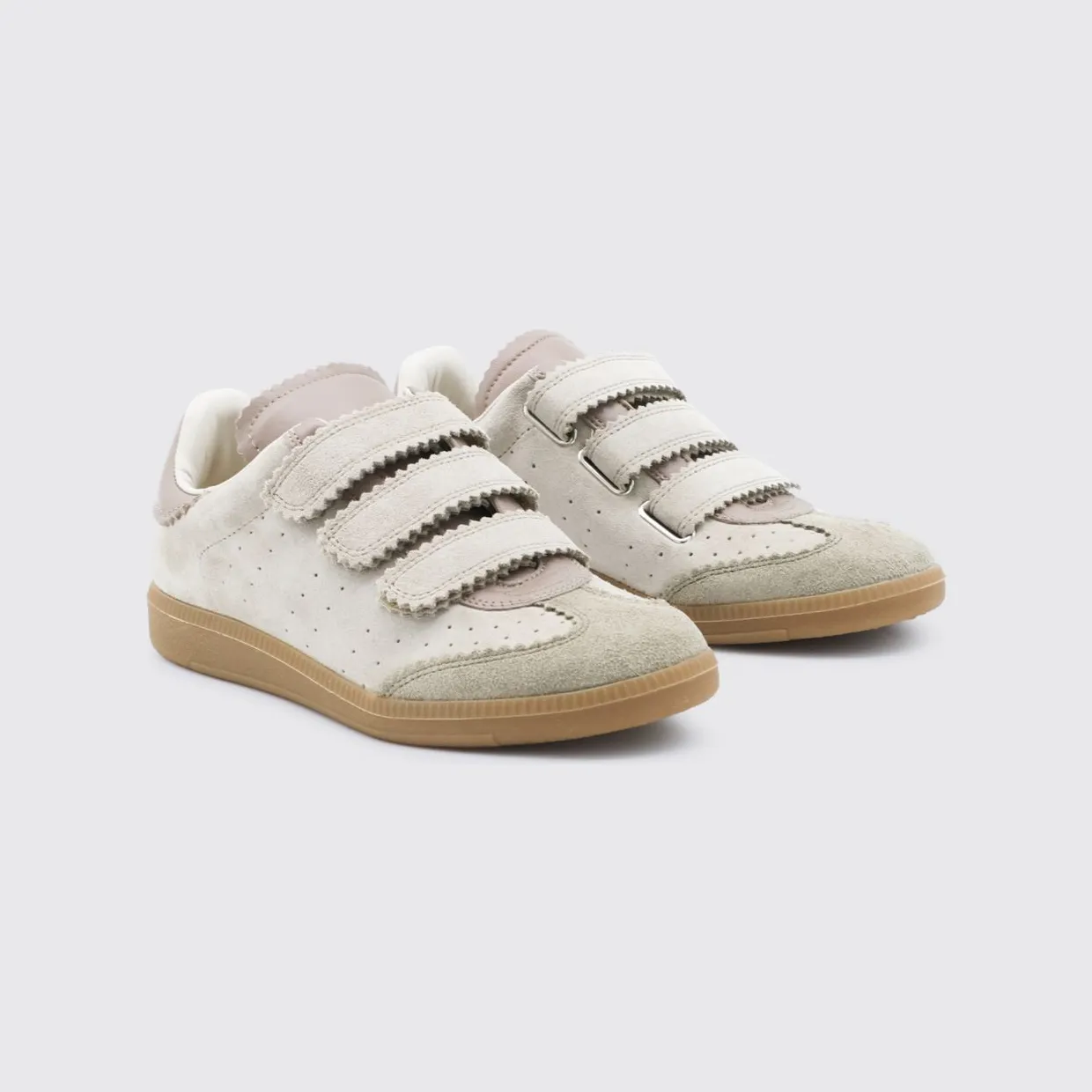 Isabel Marant Beth Suede Calfskin Low-Top Sneakers with Rear Logo Grey (23PBK0013FAA1E22S50TA)