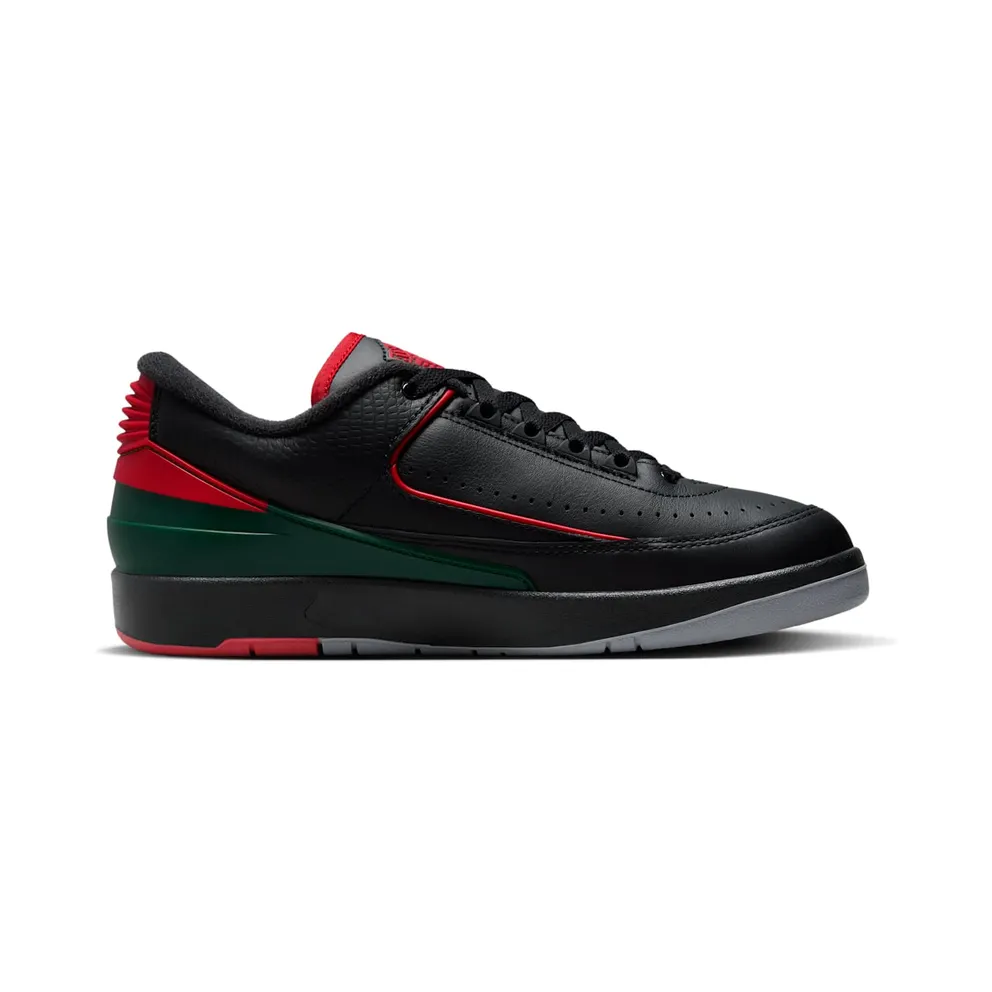 Air Jordan 2 Low ‘Origins’ Black/Fir/Cement Grey/Fire Red (DV9956-006)