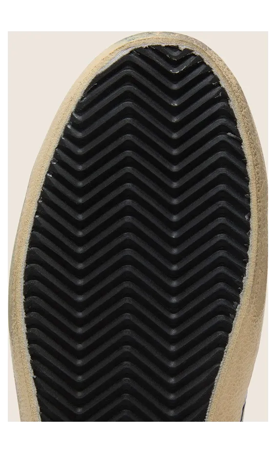 Golden Goose Super-Star Ltd In Black Croc-Print Leather With Black Suede Star And Heel Tab (GWF00101.F008305.90100) (5)