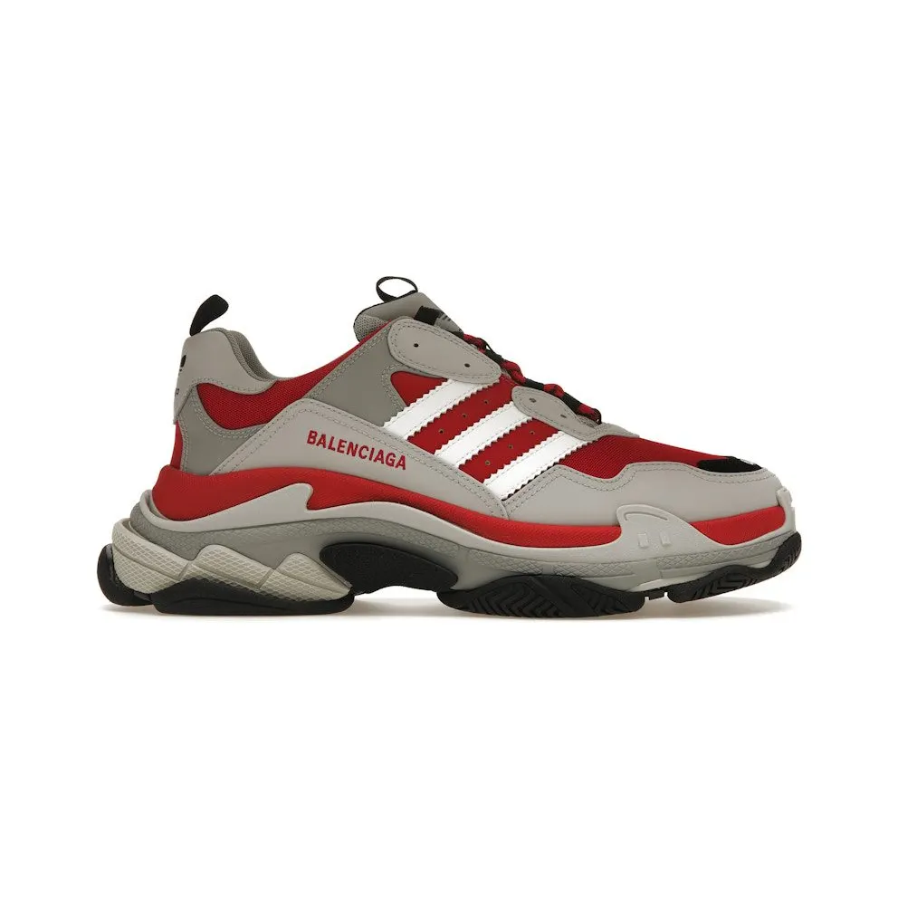 Balenciaga x adidas Triple S Red Grey Black (712821W2ZB46121)