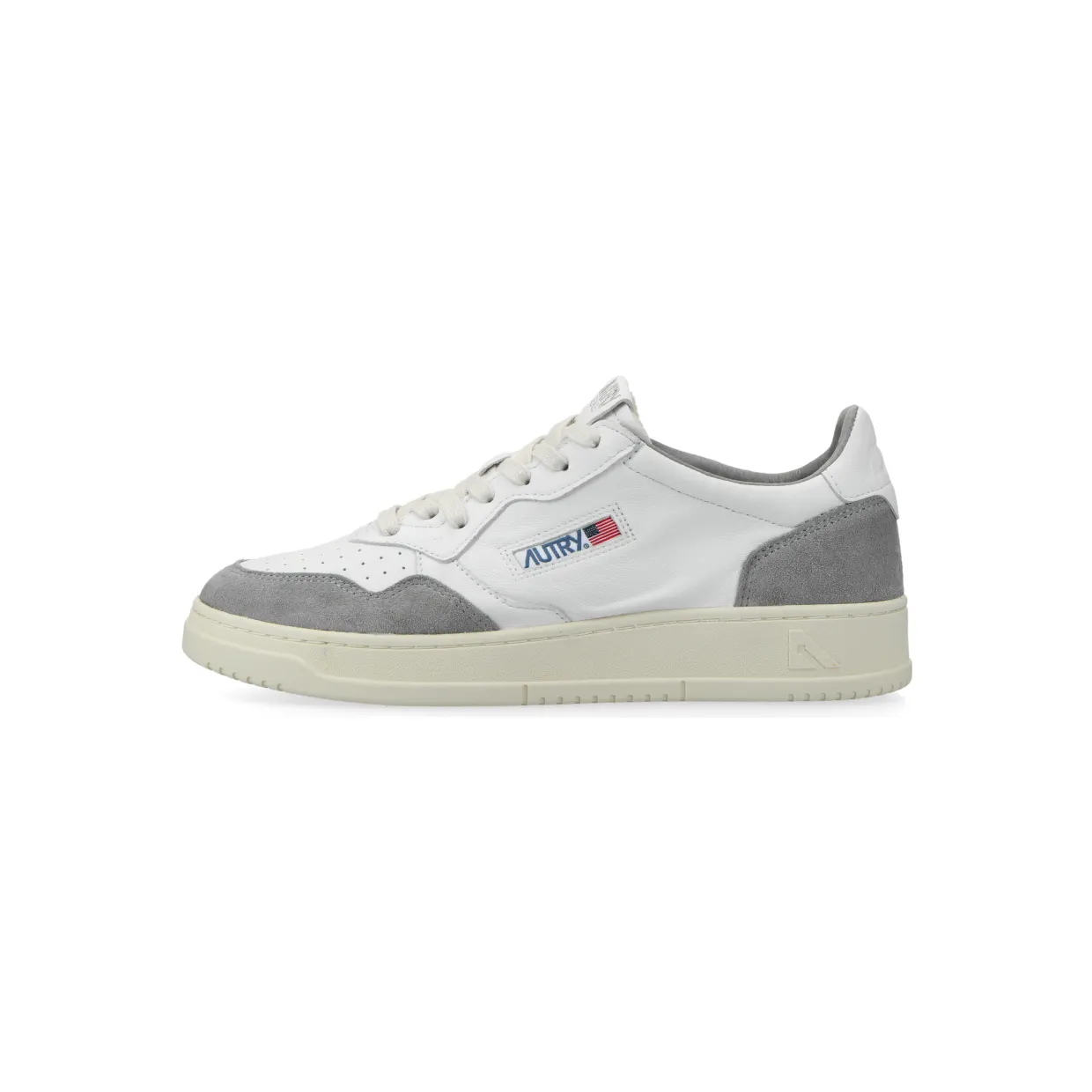 Autry Medalist Low (goat / suede white / grey) – AULMGS37