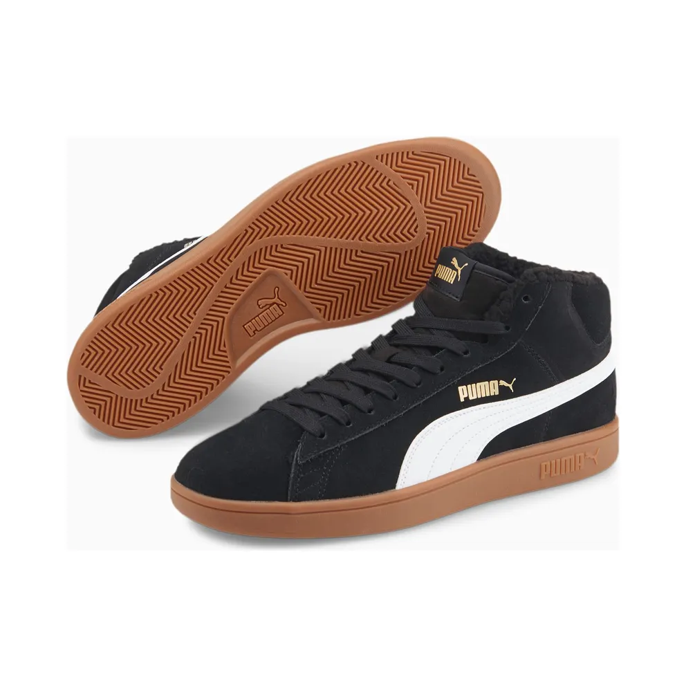 Puma Smash v2 Mid Winter White/Black (375870-01)