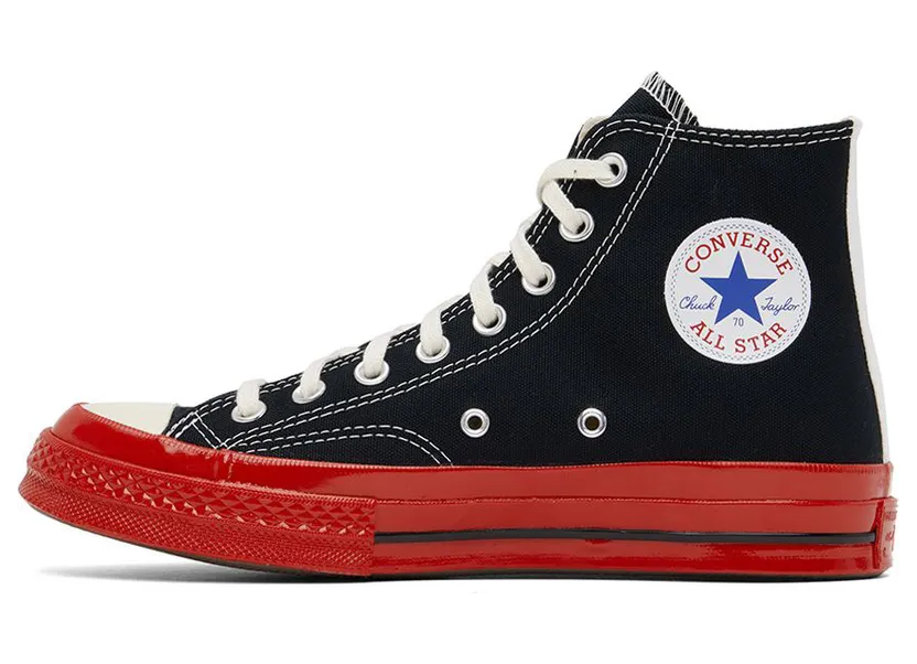 Comme des Garçons Play Black & Red Converse Edition Chuck 70 Sneakers (K124) (3)