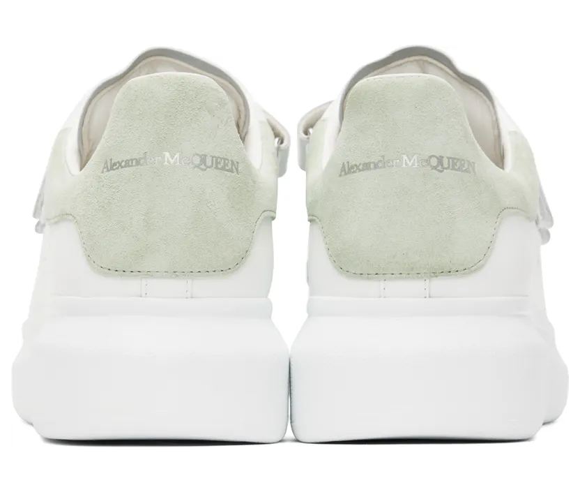 Alexander McQueen White & Green Oversized Sneakers (727398WIBN2) (2)