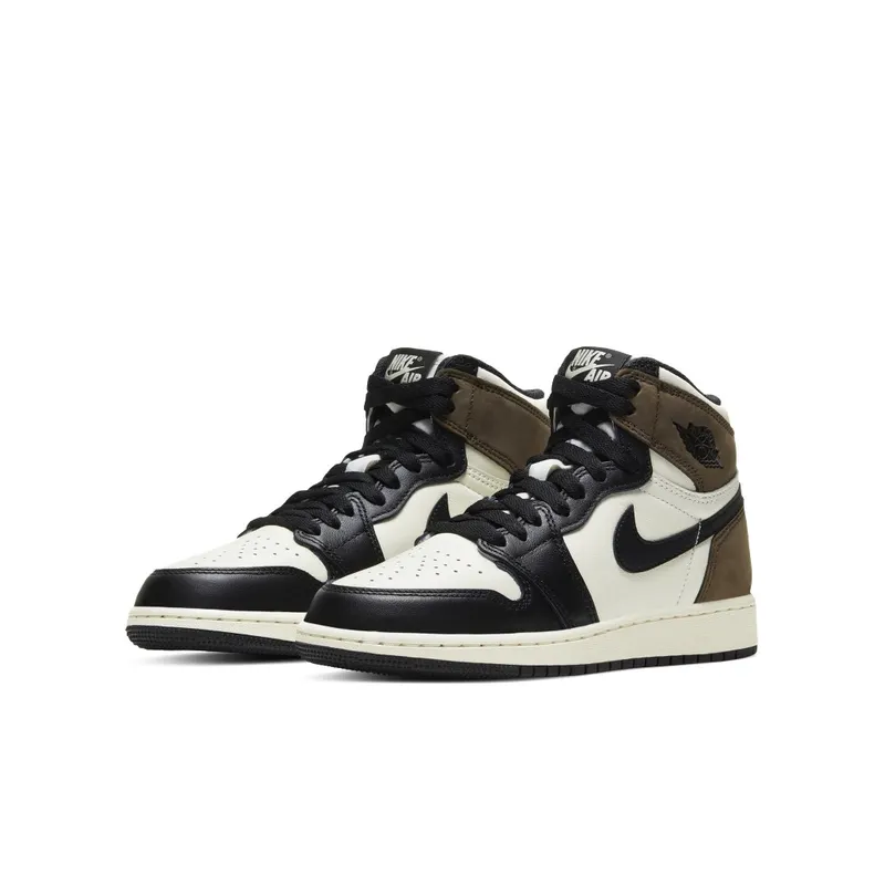 Jordan 1 Retro High Dark Mocha (GS) Sail/Dark Mocha-Black-Black (575441-105)