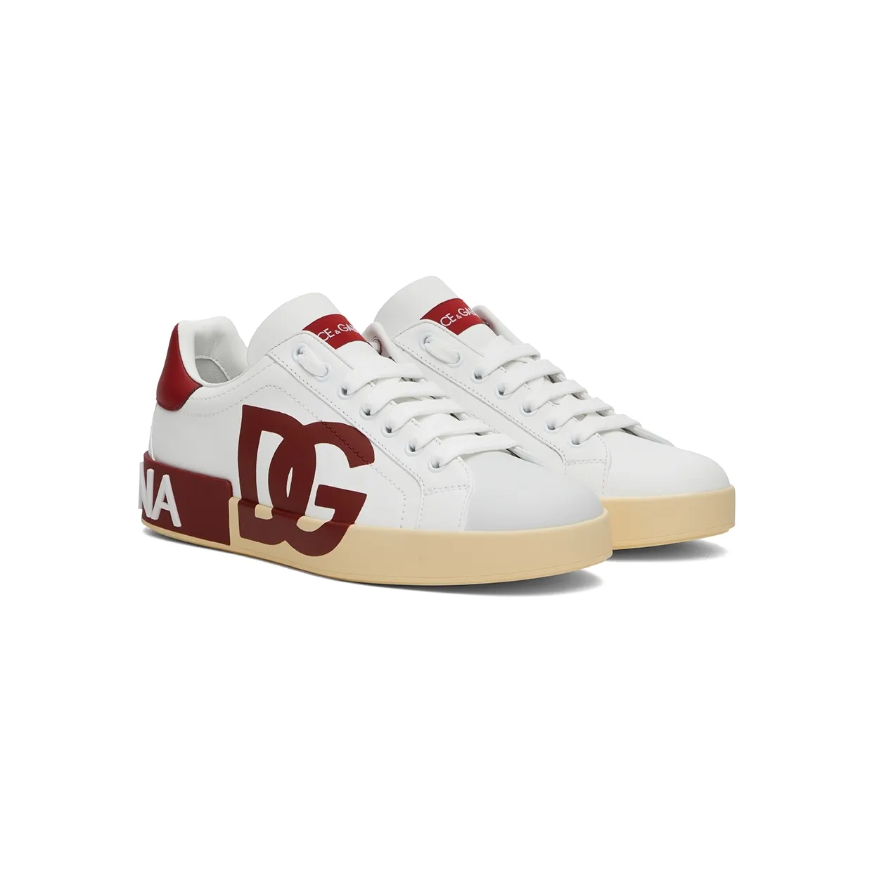 Dolce & Gabbana White & Red Portofino Low-Top Sneakers (CS1772AC330) (4)