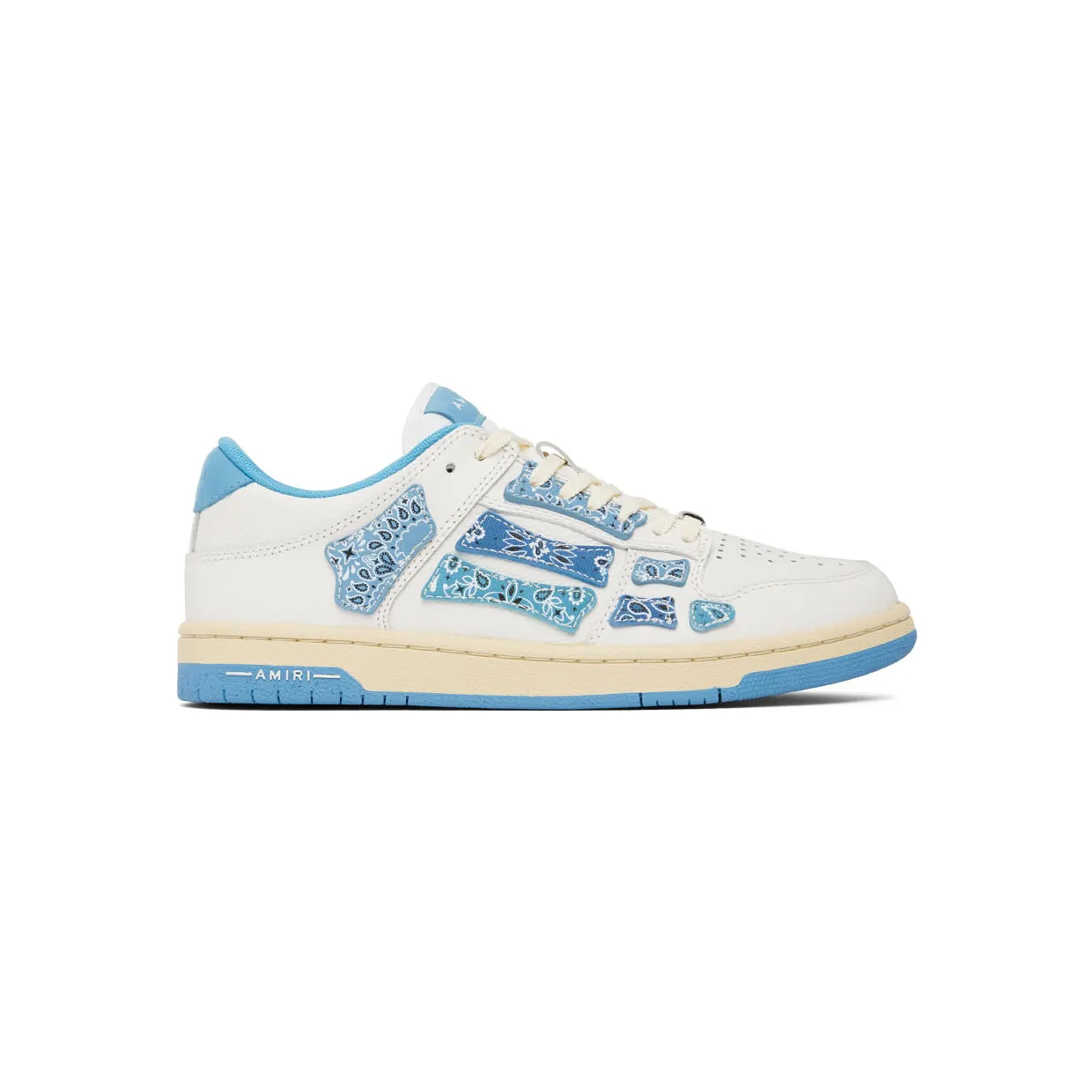 AMIRI White & Blue Bandana Skel Sneakers (PF22MFS006-123)