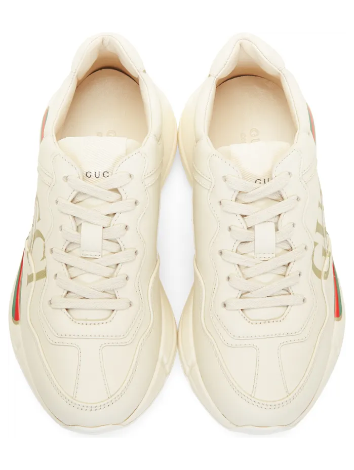 Gucci Off-White Vintage Logo Rhyton Sneakers (528892 DRW00) (5)