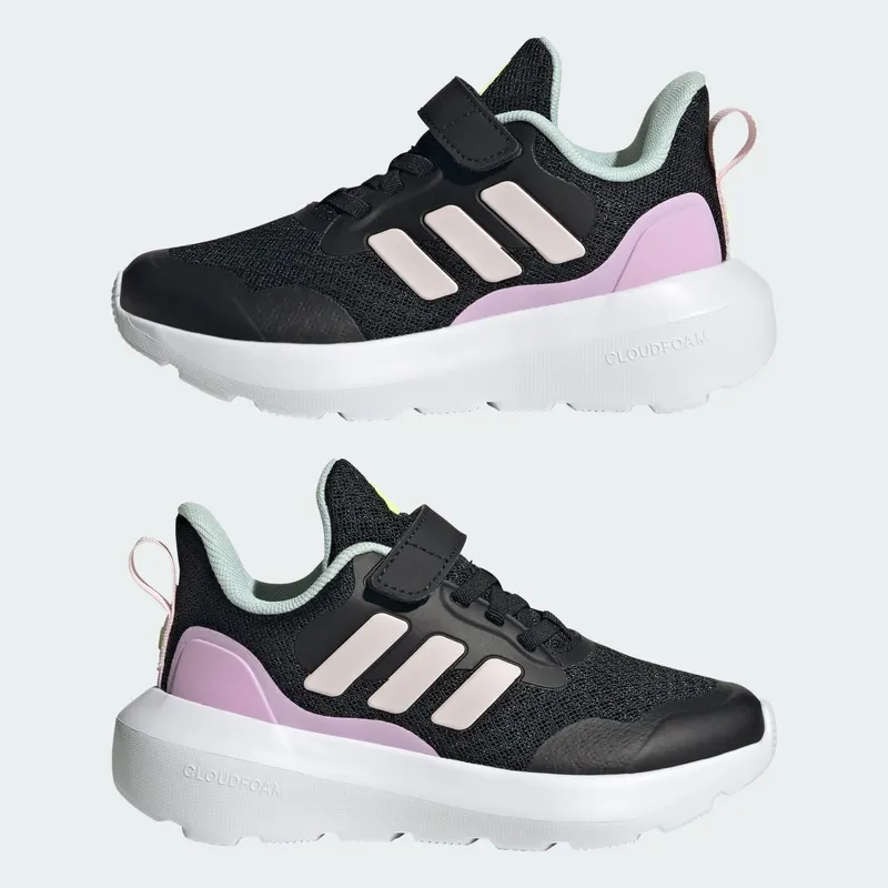 Adidas Fortarun 3 Kids Core Black / Clear Pink / Bliss Lilac (JI2192)