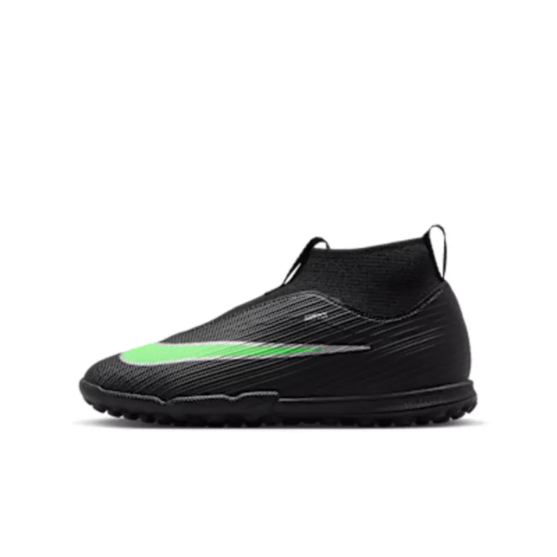 Nike Jr. Mercurial Superfly 11 Academy ‘ Multi-Ground High-Top “Black/Black/Illusion Green” (IO1497-001)