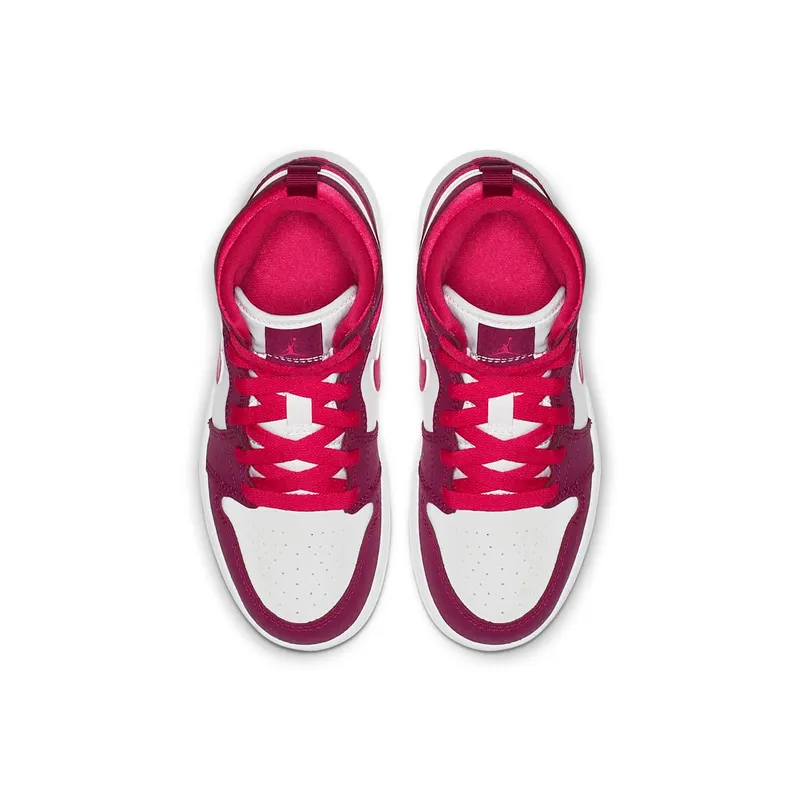 Jordan 1 Mid True Berry Rush Pink (PS) True Berry/Rush Pink-White (640737-661)
